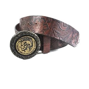 Diesel Women's Leather Belt Only the Brave Size 36